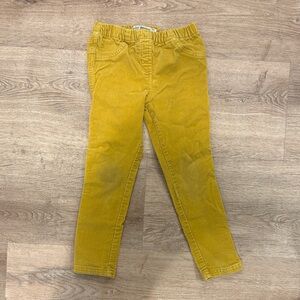 Mini-Boden Kids Mustard Yellow Casual Corduroy Pants Leggings